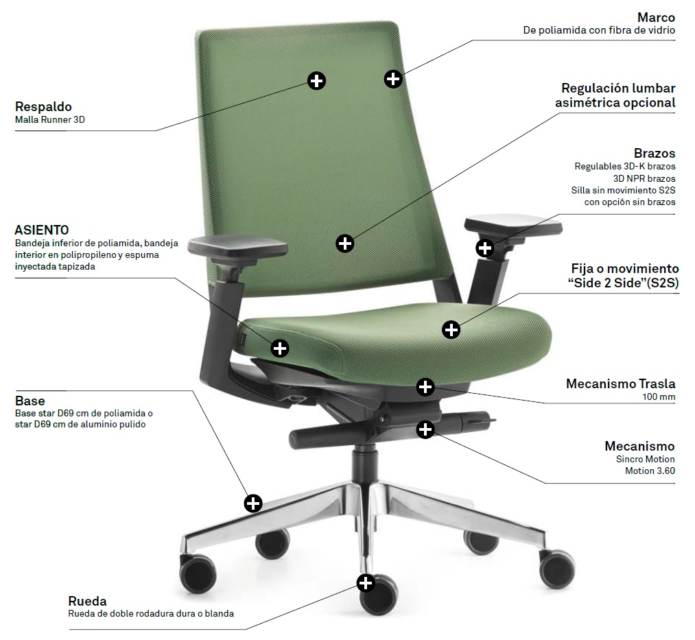 Silla Kineo opciones